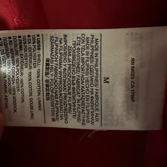 Banana Republic Navy Pea Coat, shell Cotton, lining polyester: pit to pit 19” - Picture 6 of 10